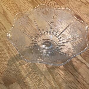 Elegant vintage Clear Glass Bowl